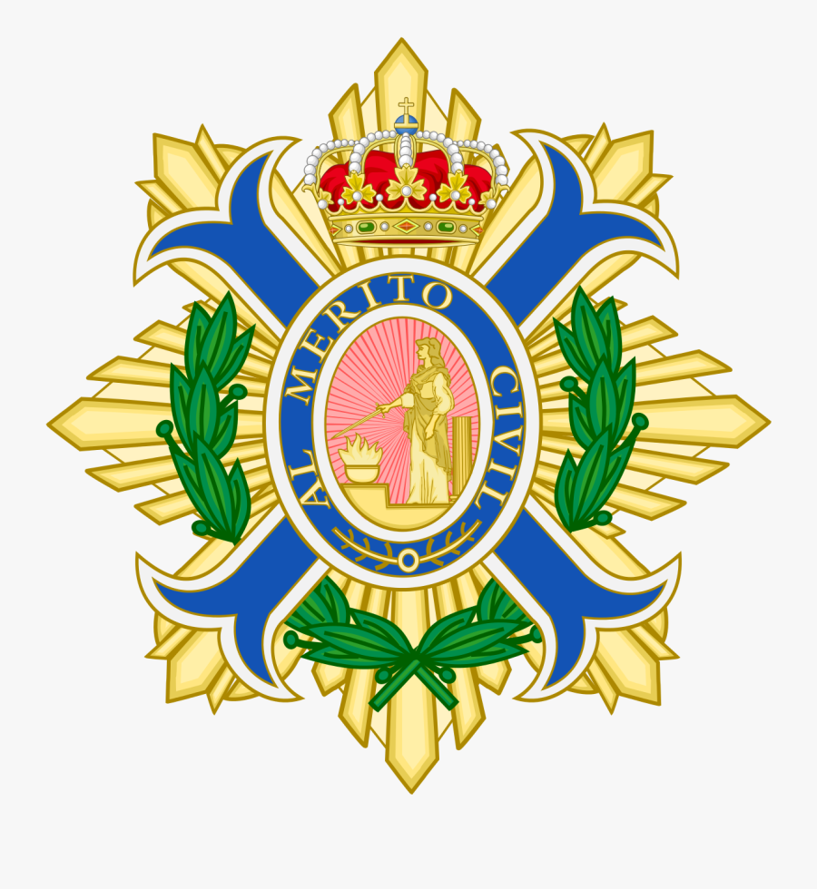 Plaque Clipart Merit Award - Spanish Order Of Civil Merit, Transparent Clipart