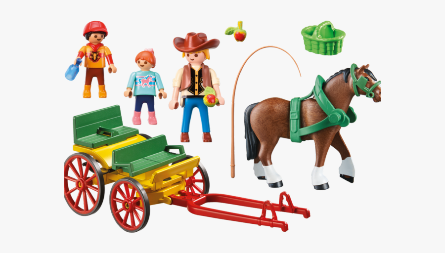 Playmobil Horse Drawn Wagon, Transparent Clipart