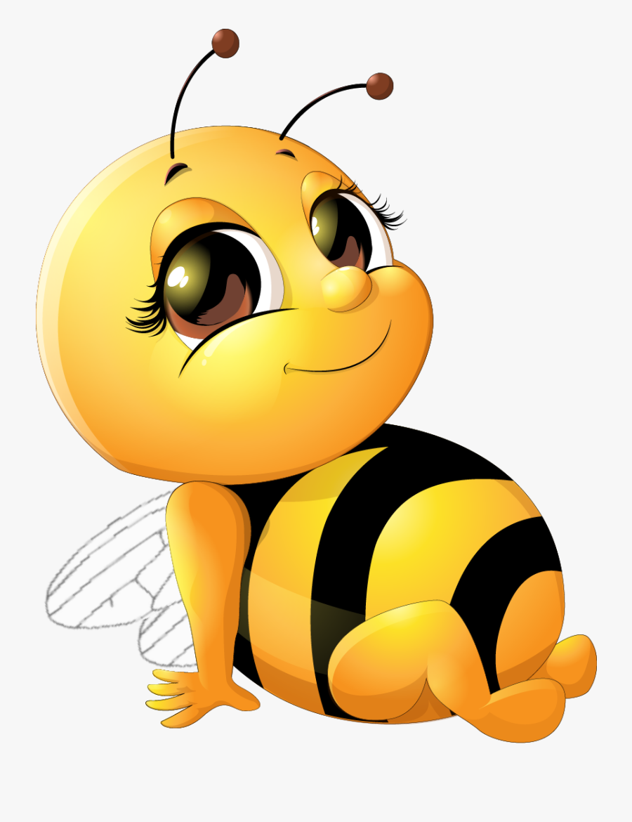 Cute Bee, Transparent Clipart