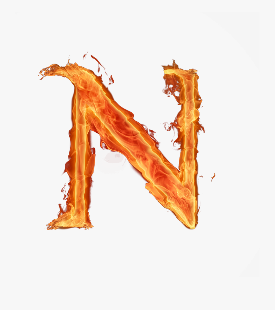 Letras De Fogo N - N Letter Png Fire, Transparent Clipart