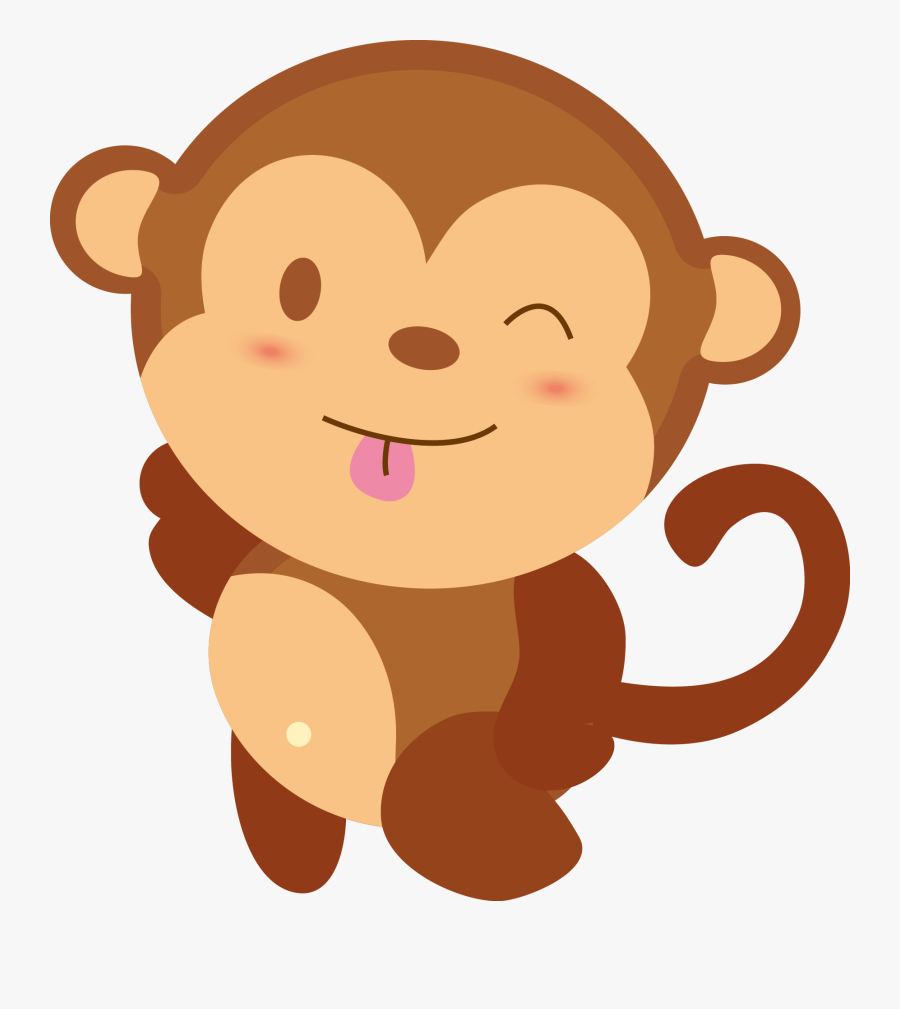 Cartoon Baby Monkey - Cute Baby Monkey Cartoon, Transparent Clipart