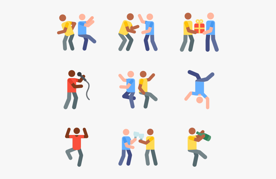 Party Pictograms, Transparent Clipart