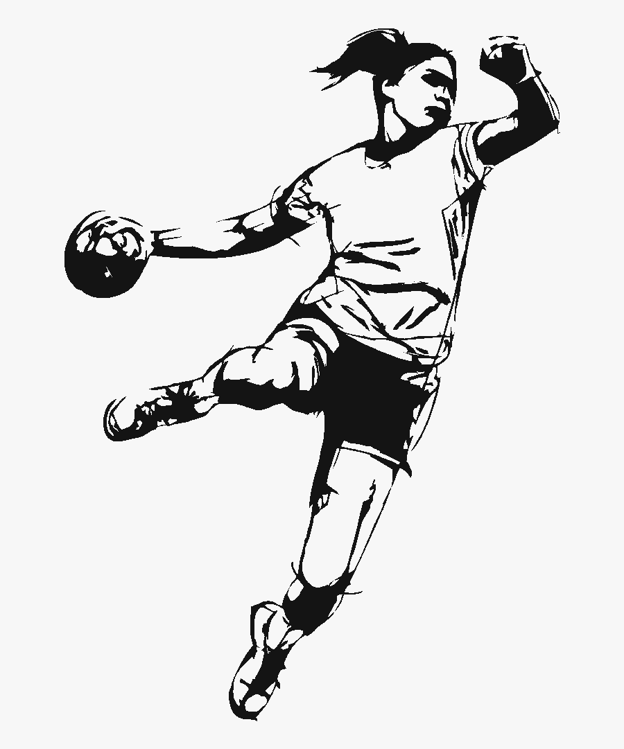 Handball Vector Graphics Clip Art Stock Illustration - Handball Women Logo, Transparent Clipart