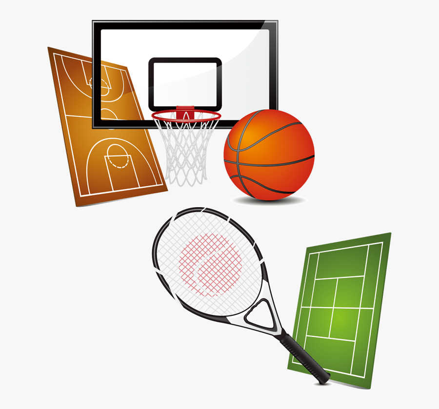 Sports Equipment Clipart Baseketball - Sports Equipment Cartoon Sports, Transparent Clipart