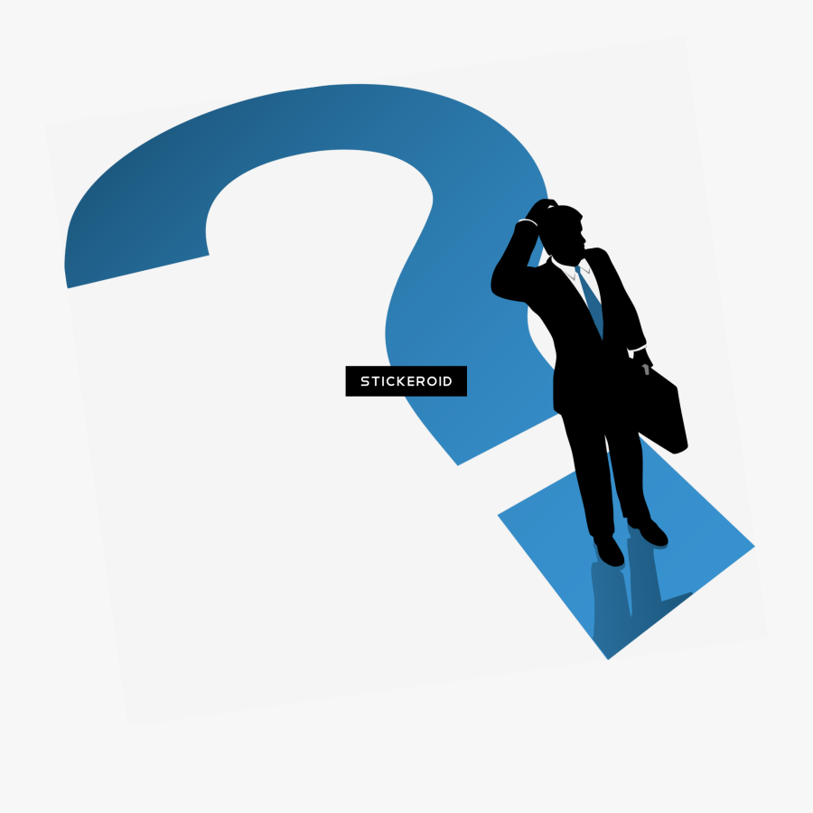 Question Mark Businessman - Business Man Question Mark, Transparent Clipart