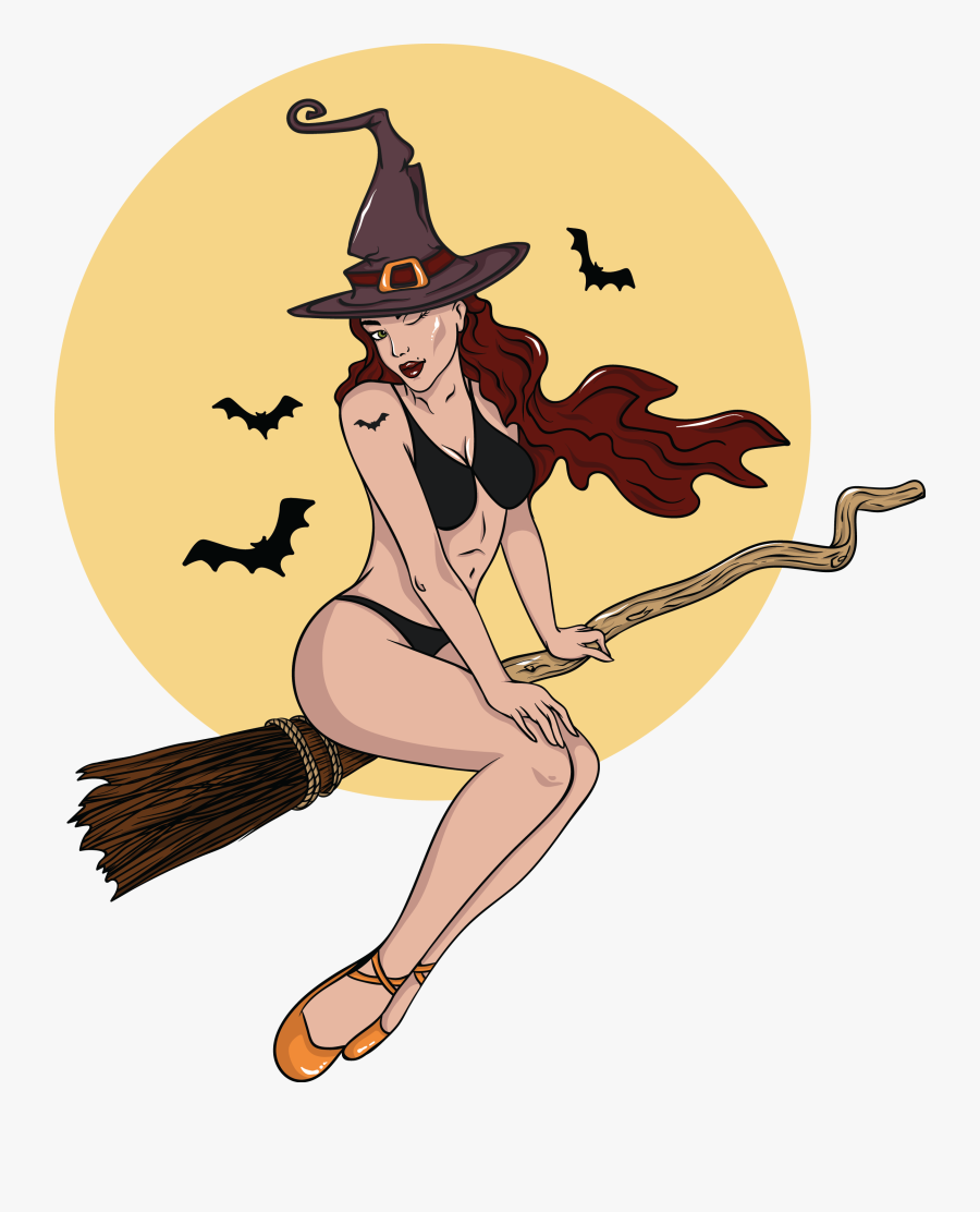 Sexy Witch Png, Transparent Clipart