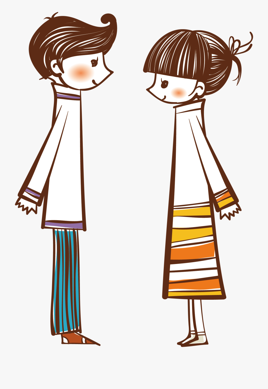 Cartoon Significant Other Falling Couple Png Element - Falling In Love Clipart, Transparent Clipart