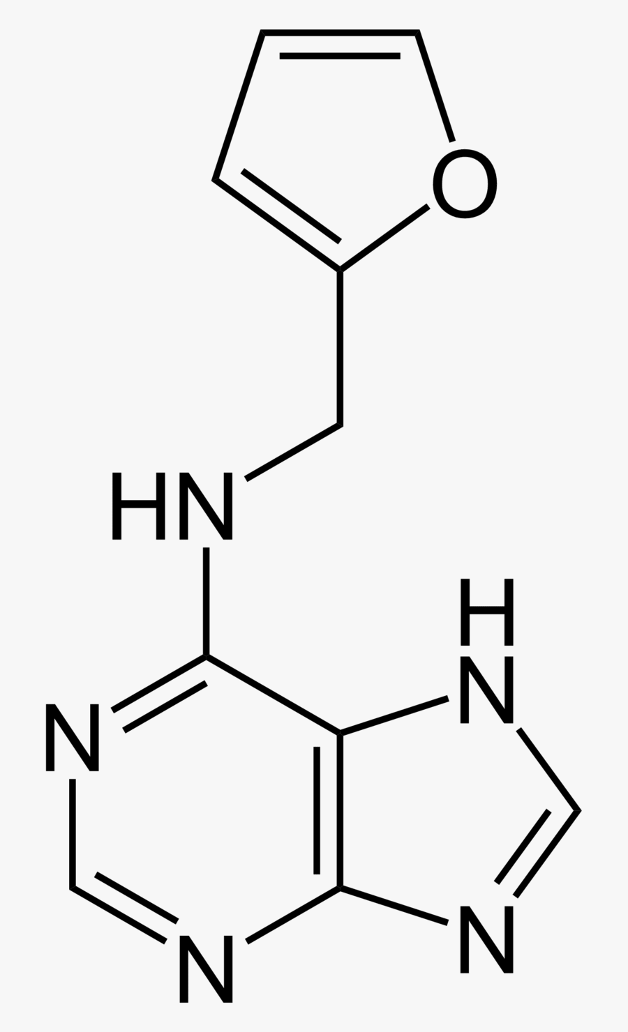 Chemical Structure Of Kinetin, A Plant Growth Hormone - Purine, Transparent Clipart