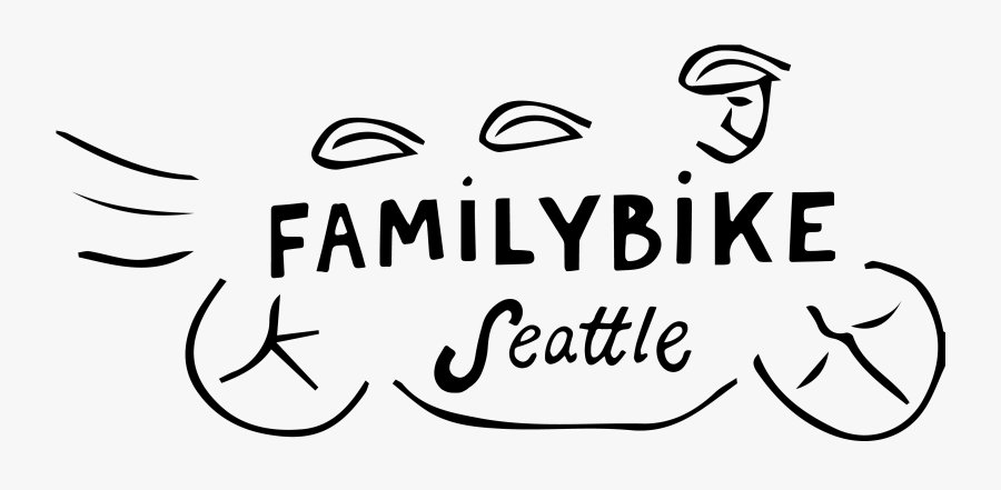 Family Bike - Calligraphy, Transparent Clipart