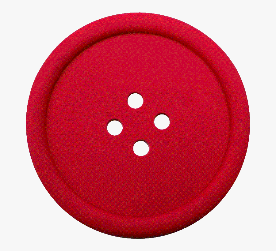 Red Sewing Button With 4 Hole Png Image - Circle, Transparent Clipart