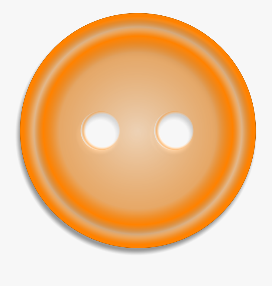 Buttons Clipart Orange Button - Shirt Button Png Orange, Transparent Clipart