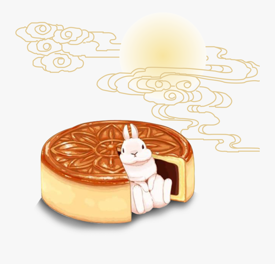 Clip Art Mochi Food Mid Autumn - Mid Autumn Rabbit Png, Transparent Clipart