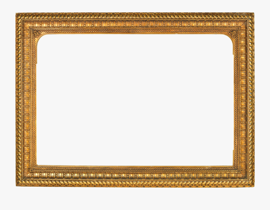 Italian 19th Century Gold Wood Frame Png - Golden Wooden Frame Png, Transparent Clipart