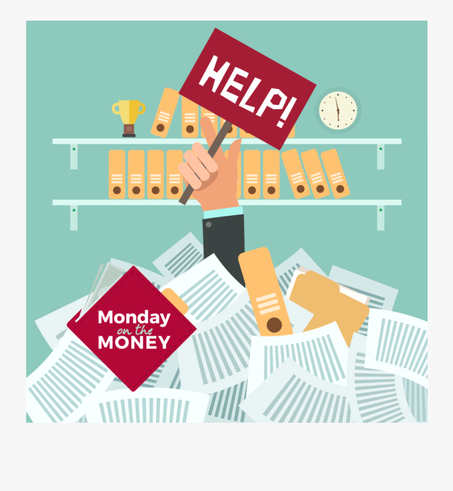Mountains Of Paperwork Help, Transparent Clipart
