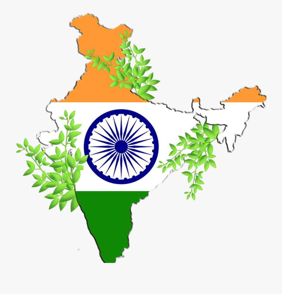 Main Image - India Flag Map Png, Transparent Clipart
