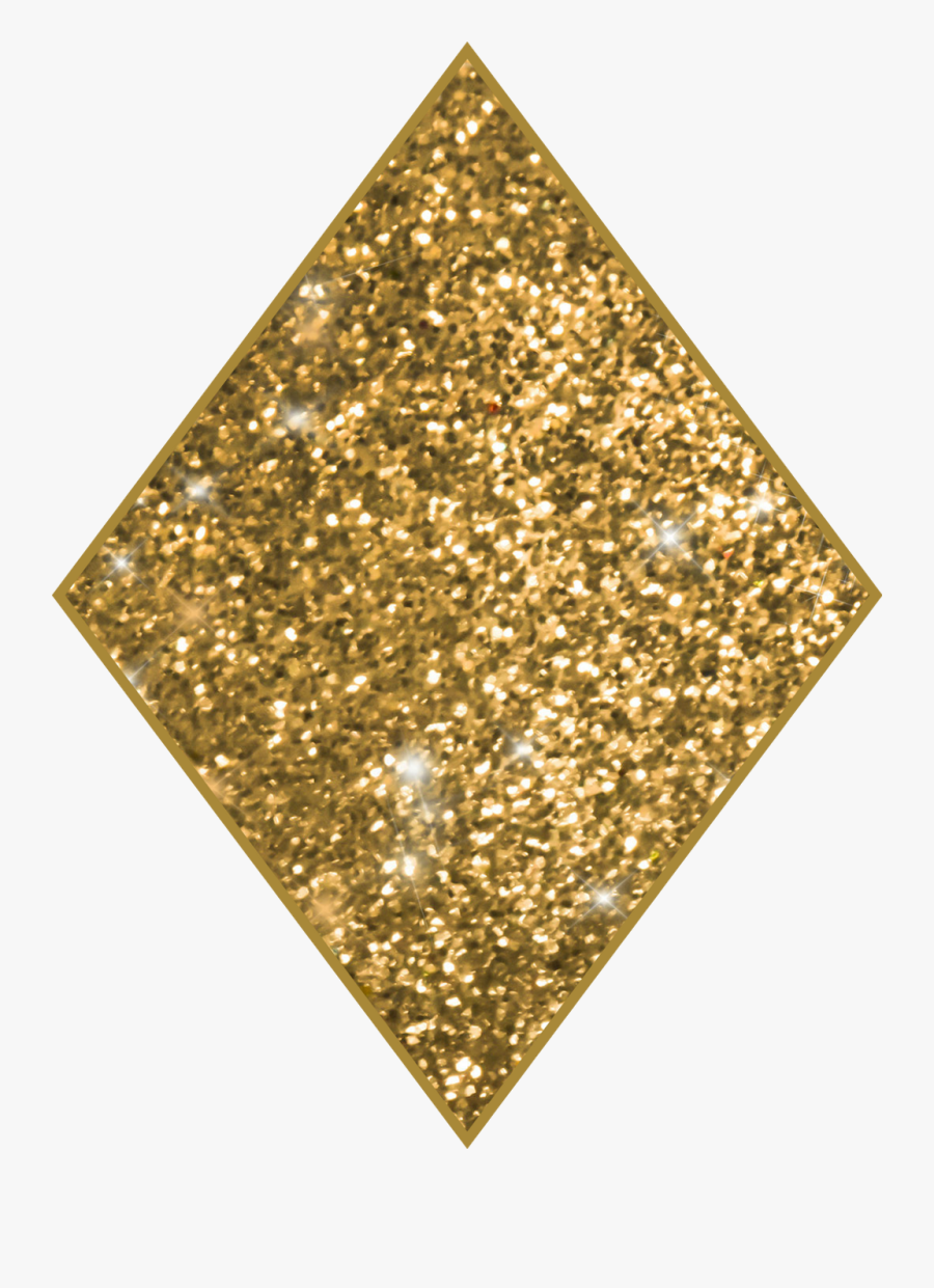 Diamond Shape Sticker By - Gold Glitter Crown Png, Transparent Clipart