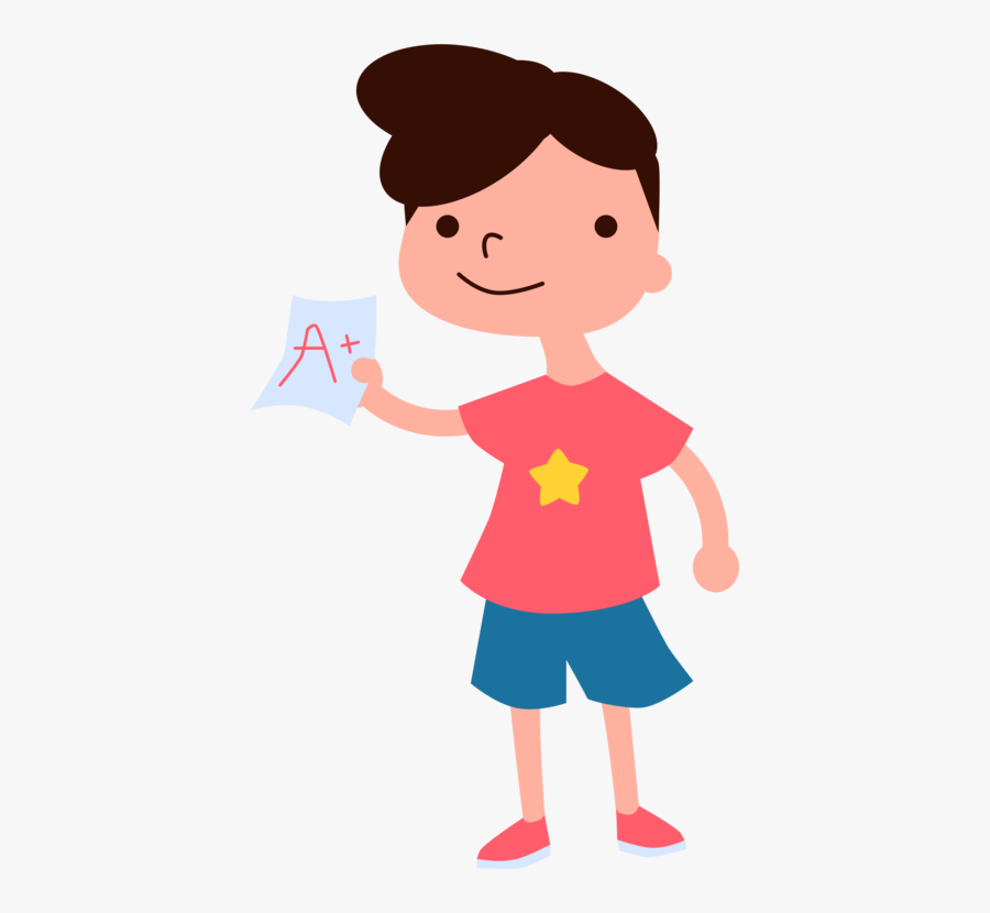 Art,child,cartoon - Kid With A+ Clipart, Transparent Clipart