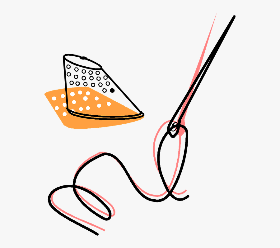 Needle, Thread, Needle Eye, Needlework, Thimble, Sewing - Needle And Thread Png, Transparent Clipart