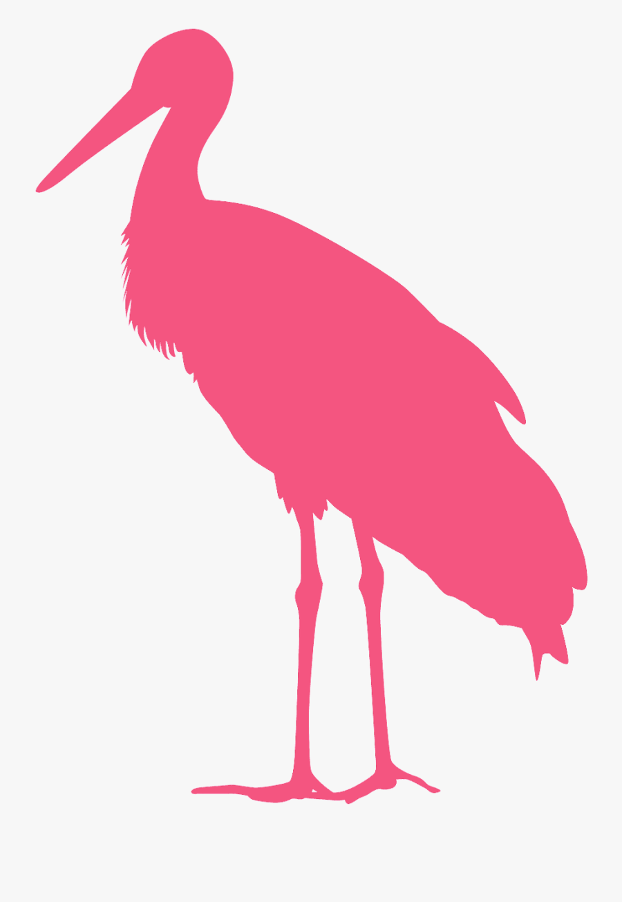Cigogne Pink, Transparent Clipart