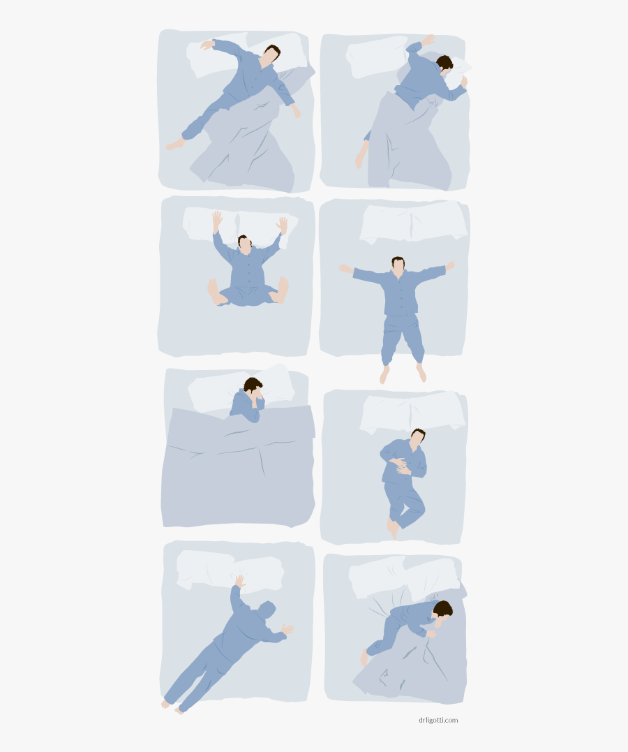 Sober Sleeping Positions - Cartoon, Transparent Clipart
