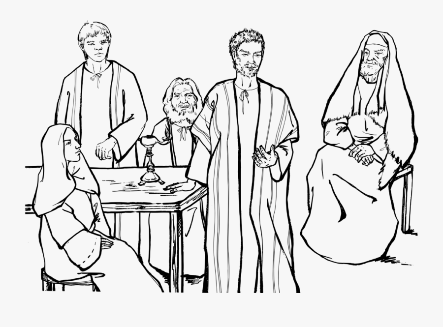 Art,people,monochrome Photography - Biblical Eutychus Black And White, Transparent Clipart