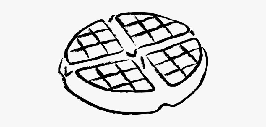 Drawn Waffle Cone Coloring Page - Waffle Coloring Page, Transparent Clipart