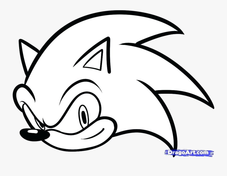 Easy To Draw Clipart Transparent Png - Easy Drawing Of Sonic, Transparent Clipart