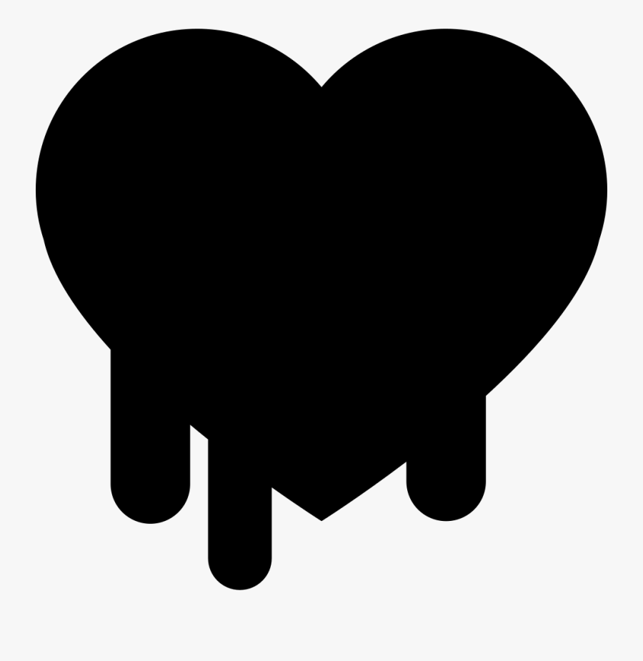 Melted Heart Symbol Of Security System - Coração Derretido, Transparent Clipart