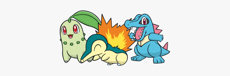 Generation Ii Starters - Starter Pokemon 2 Generation, Transparent Clipart