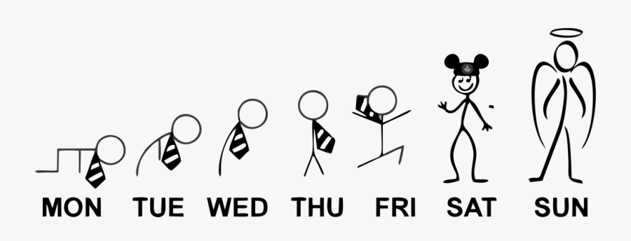 Monday To Friday Work, Transparent Clipart