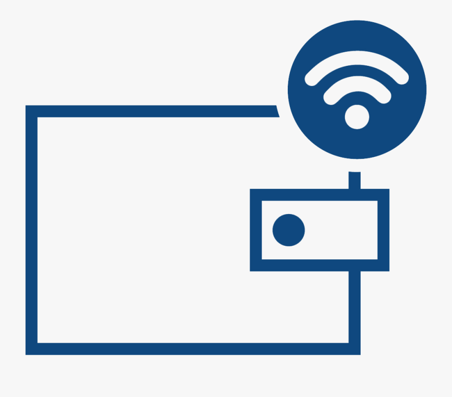 Icon Wallet With Electronic Signal - Circle, Transparent Clipart