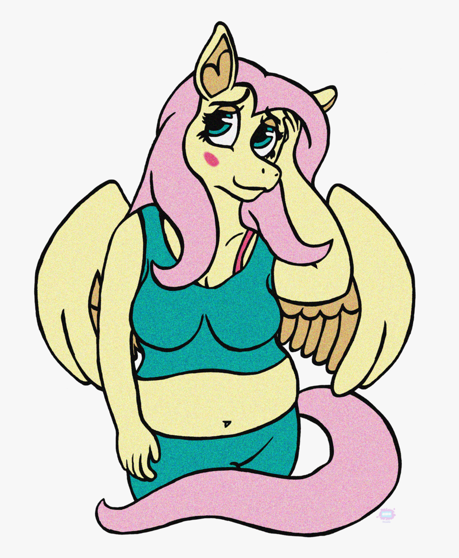 Moddie, Belly Button, Blushing, Buttershy, Chubby, - Horse Belly Button, Transparent Clipart