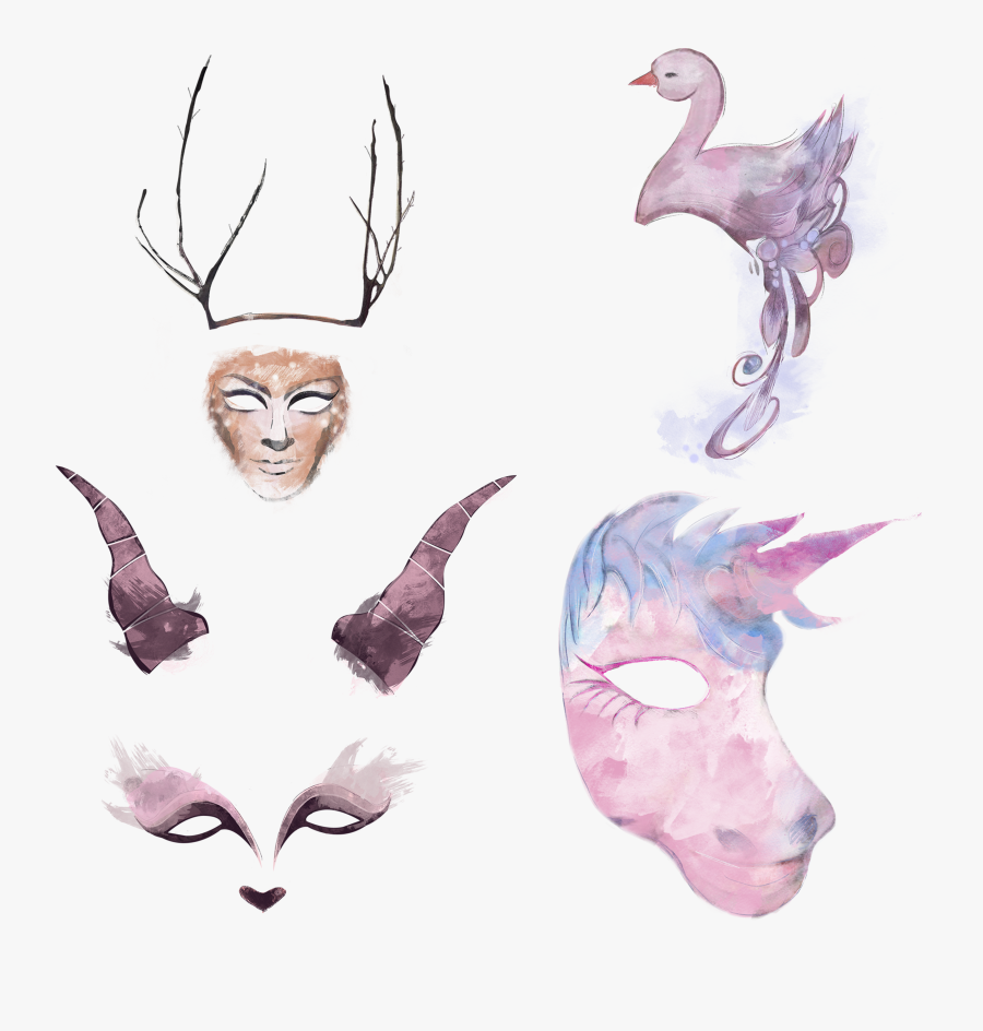 Use These Sample Clipart Masks From The Animal Face, Transparent Clipart