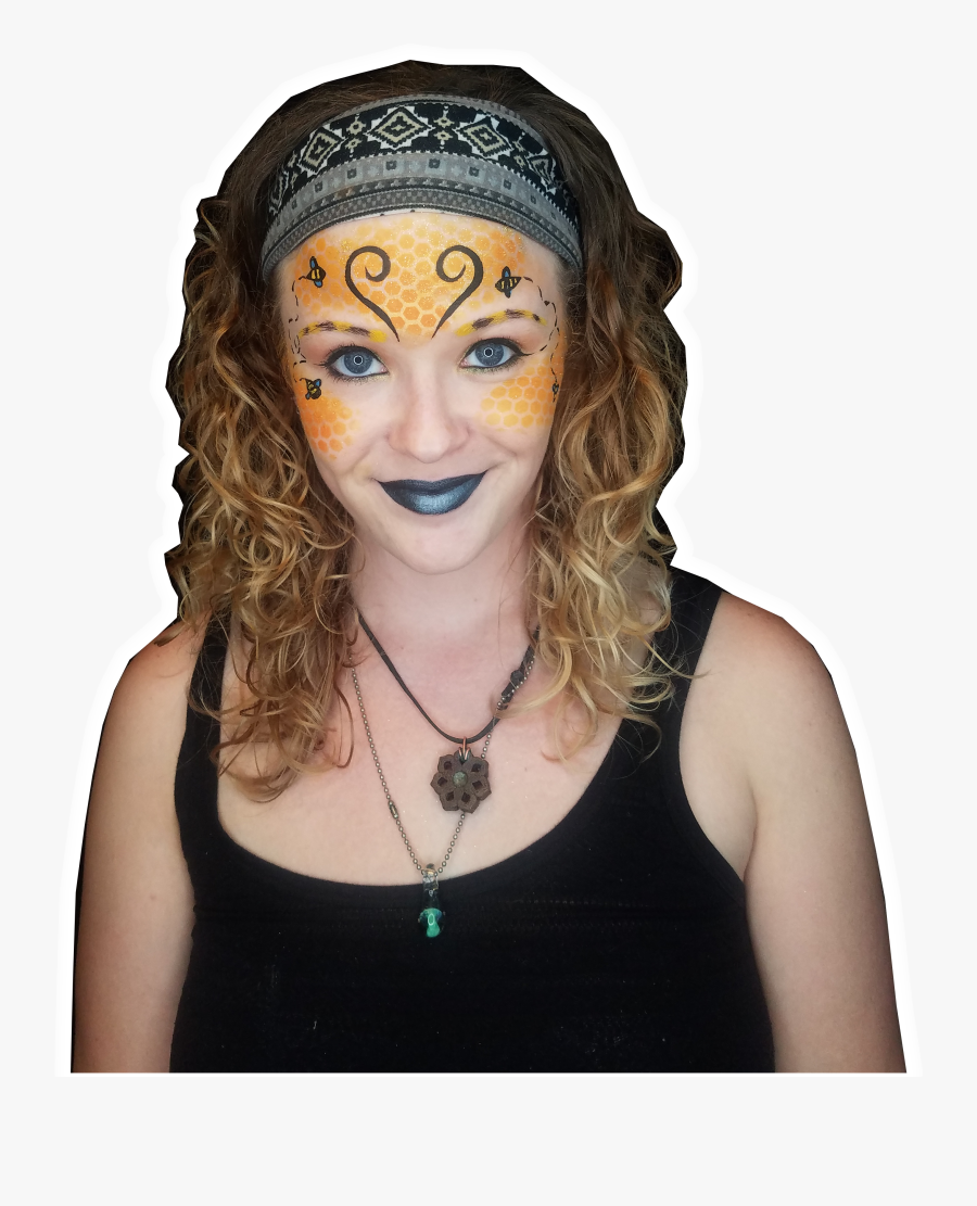 Bee Face Paint - Bumble Bee Face Paint Ideas, Transparent Clipart