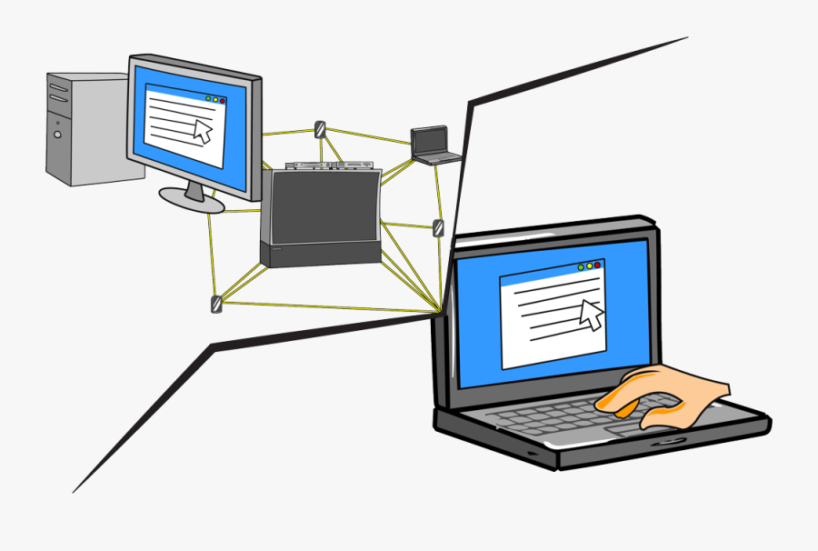 Remote Access Computer Networks - Computer Remote Access Clipart, Transparent Clipart