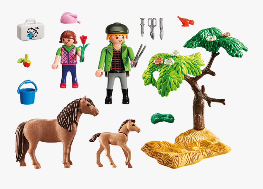 Vet With Pony And - Playmobil 5687, Transparent Clipart