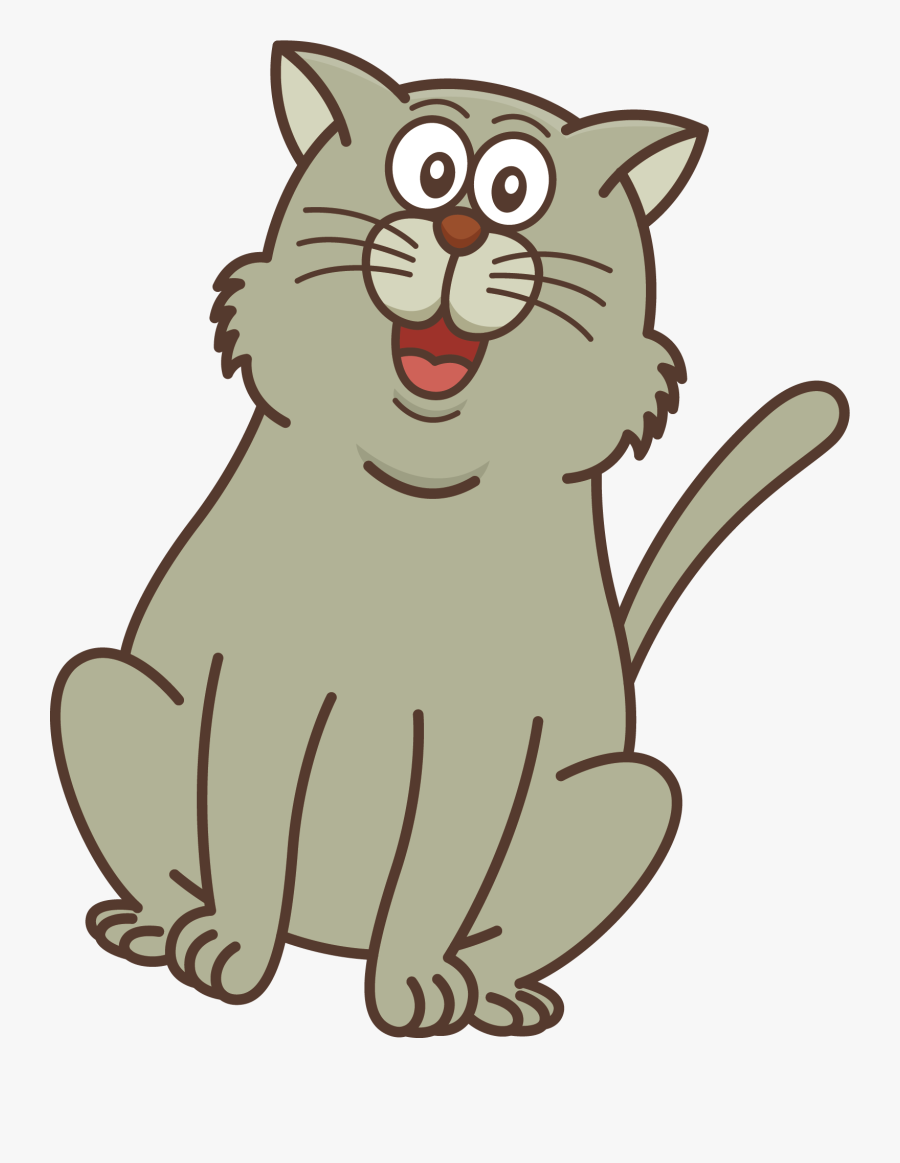 Transparent Orange Cat Png - Cute Kitten Kitten Vector, Transparent Clipart