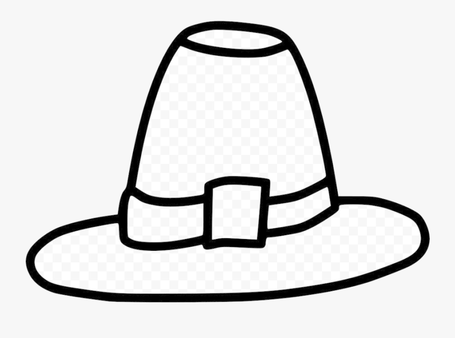 Pilgrim Hat On Thanksgiving Or Capotain Line Art Icon, Transparent Clipart