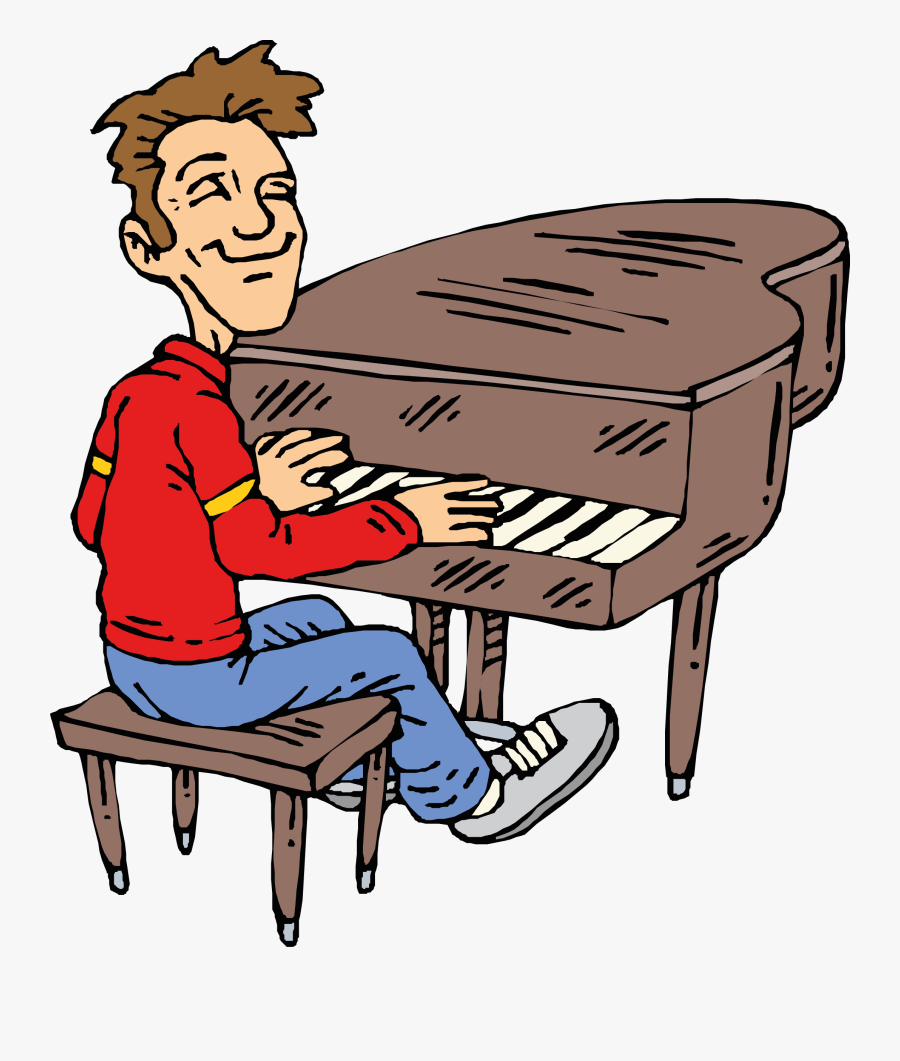 Piano Clipart Rock - Boy Playing Piano Clip Art, Transparent Clipart