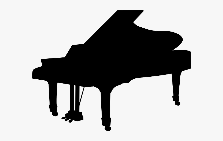 Piano Pianist Silhouette Clip Art - Grand Piano Silhouette, Transparent Clipart