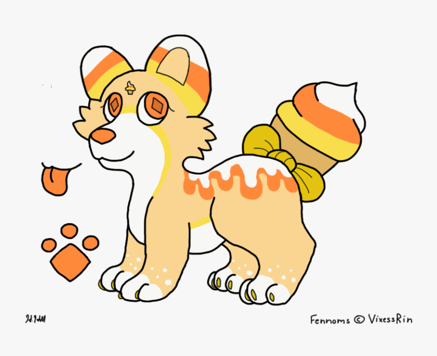 Candy Corn Cupcake - Cartoon, Transparent Clipart