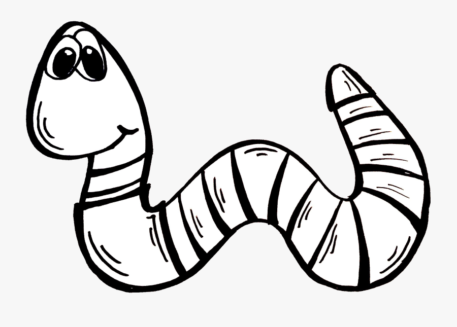 Worm Drawing Easy, Transparent Clipart