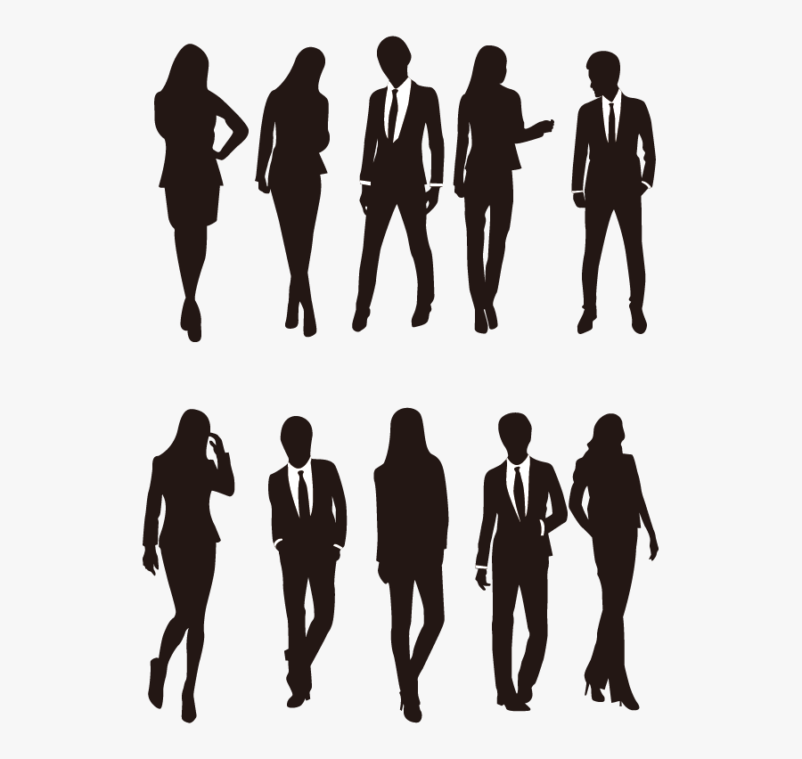 Silhouette Download Illustration - Silhouette Business People Png, Transparent Clipart