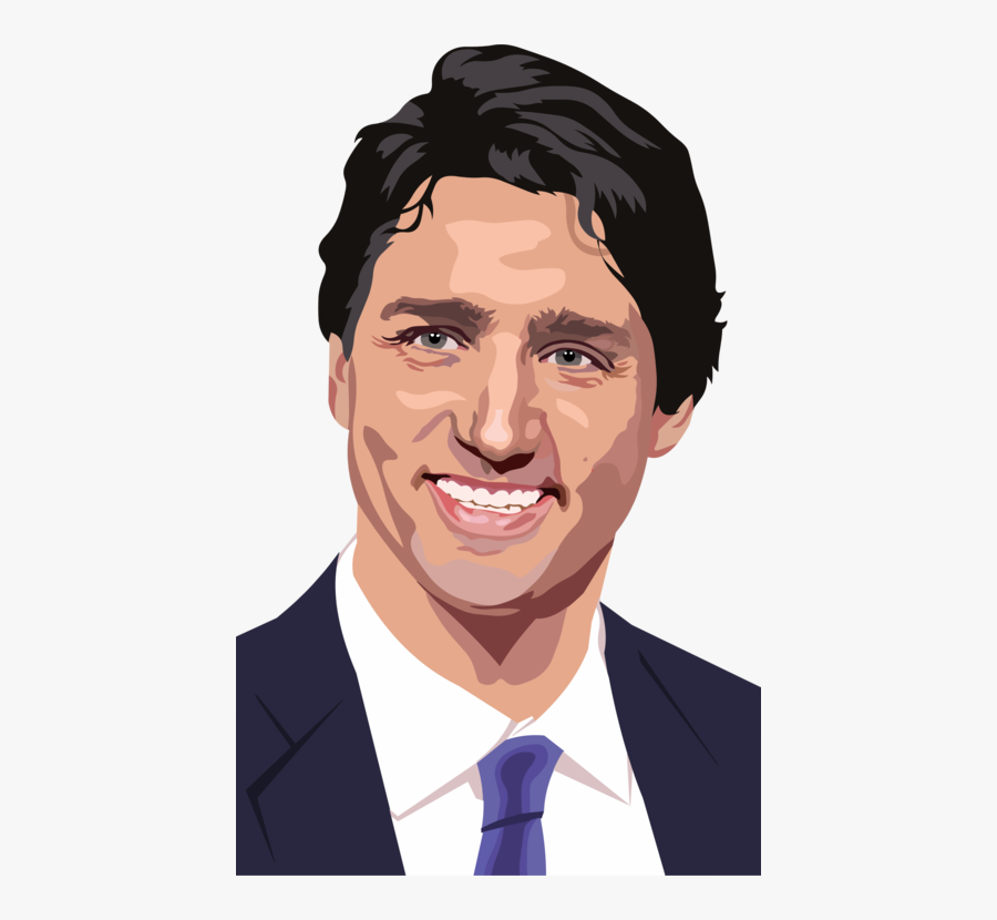 Hairstyle,facial Hair,chin - Justin Trudeau Face Cartoon, Transparent Clipart
