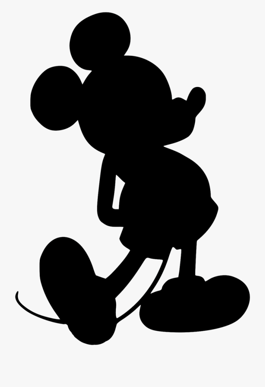 Silhouette Mickey Mouse Outline , Transparent Cartoons - Mickey Silhouette Png, Transparent Clipart