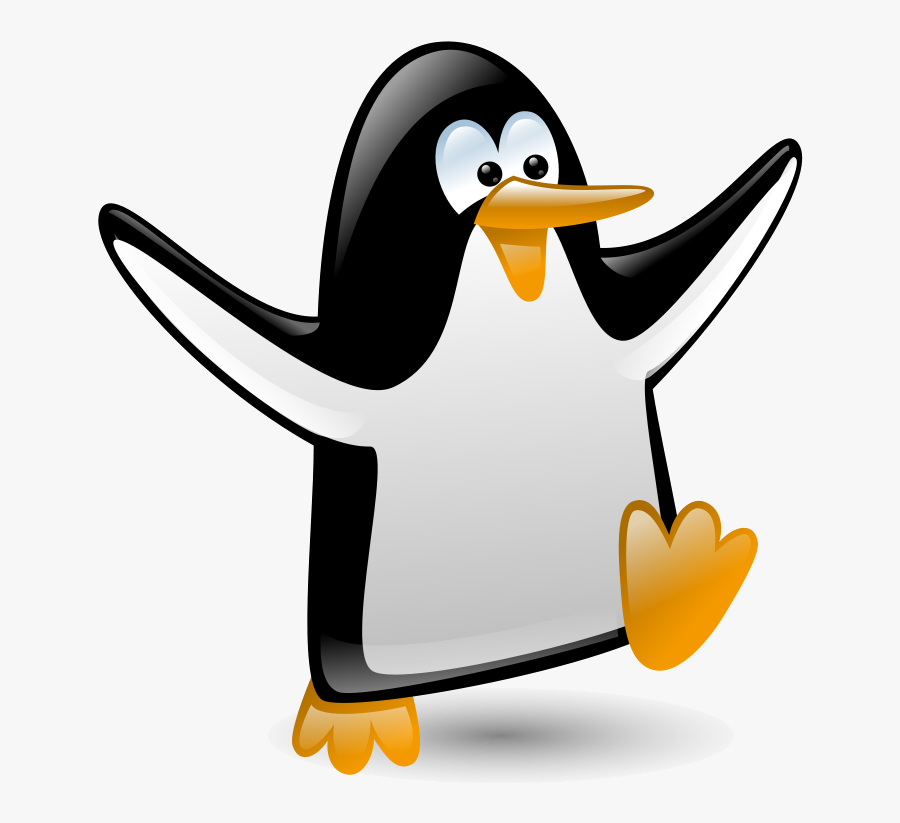 Penguin Black And White Clip Art Free Transparent Png - Penguin Clipart Gif, Transparent Clipart