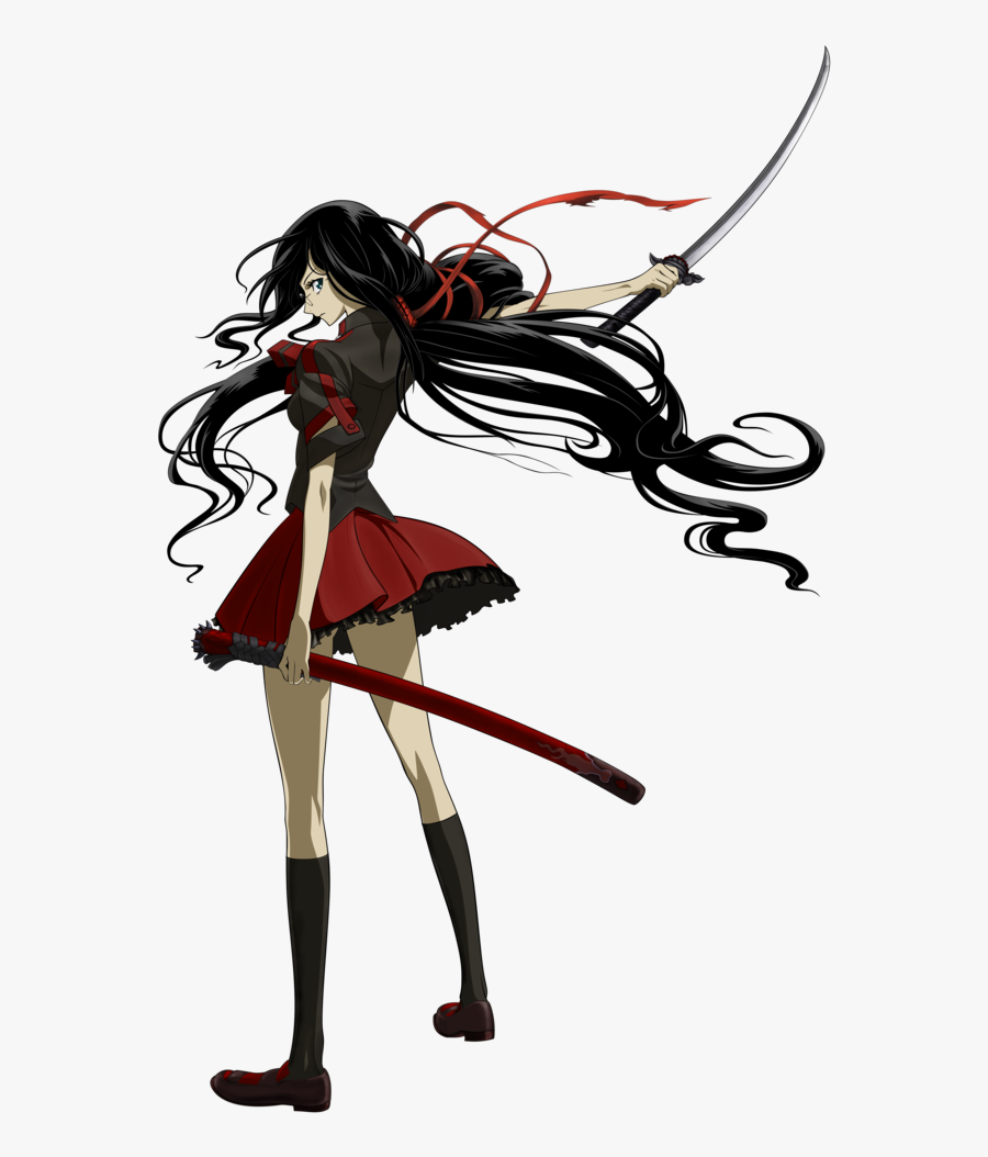 Saya Blood C Render Clipart , Png Download - Name Tag Anime Design, Transparent Clipart