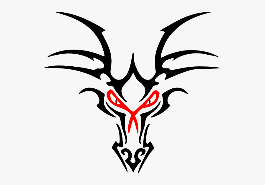 Dragon Face Tribal Png, Transparent Clipart