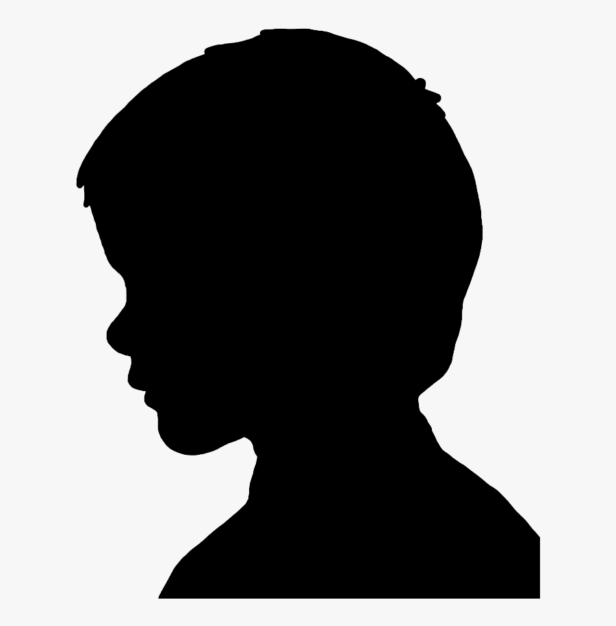 Boy"s Head Silhouette - Male Head Profile Silhouette, Transparent Clipart