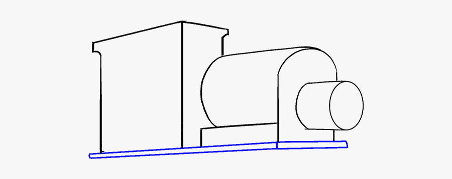 Drawing Wheels Train - Line Art, Transparent Clipart